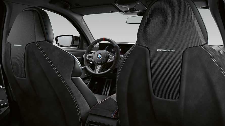 M Performance ryggstödsskal BMW M Performance Parts M Performance ryggstödsskal BMW M Performance Parts närbild