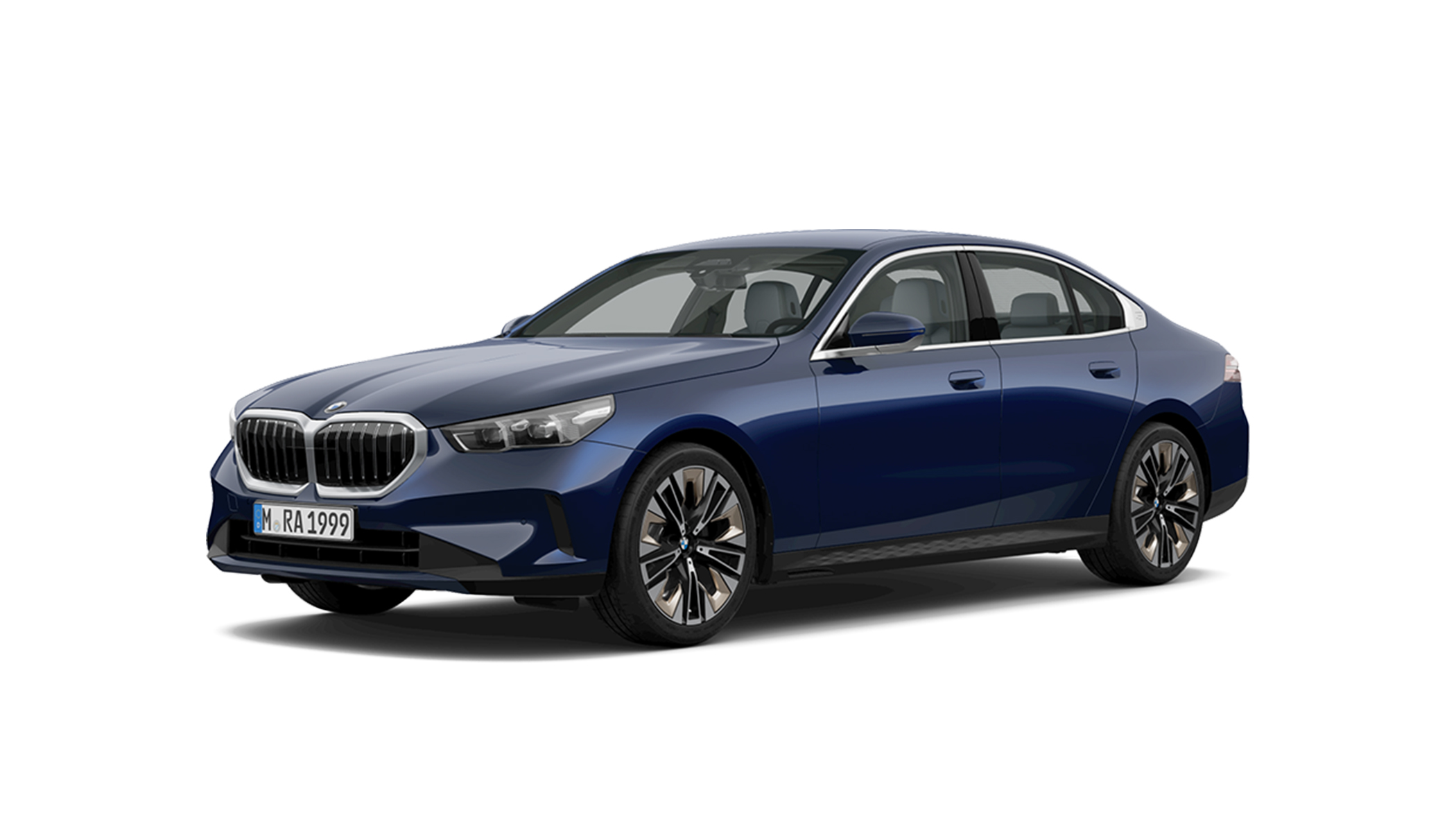 BMW 5-serie Sedan trefjärdedelsvy från sidan BMW 5-serie Sedan trefjärdedelsvy från sidan
