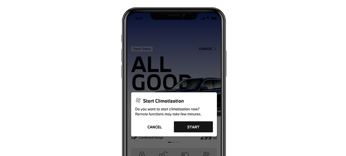 My BMW App - Remote Climatization My BMW App - Remote Climatization