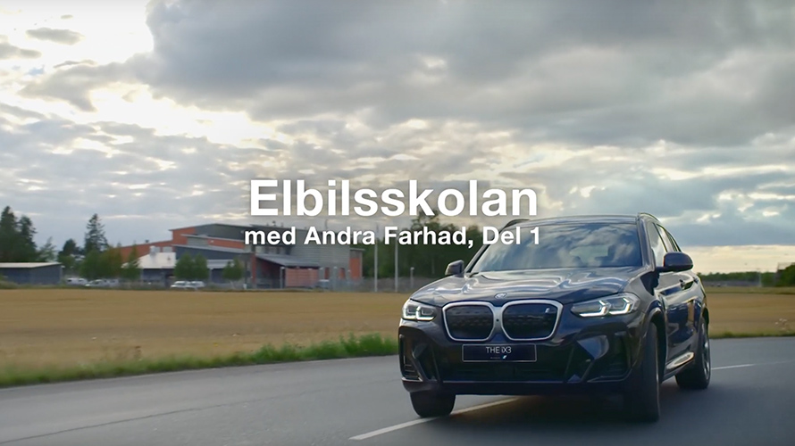 BMW iX3, elbilsskola med Andra Farhad. BMW iX3, elbilsskola med Andra Farhad.