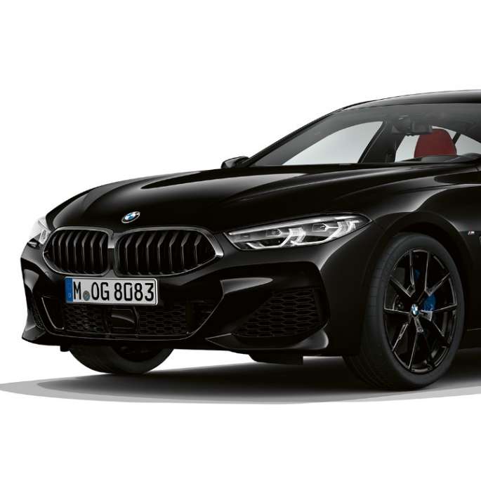 BMW 8-serie Gran Coupé, M Sport trefjärdedelsvy framifrån